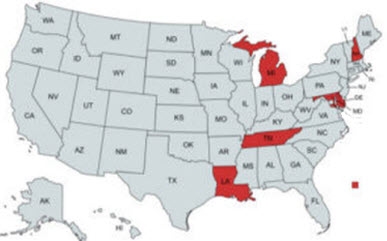 USA MAP STATES FOR LOANS